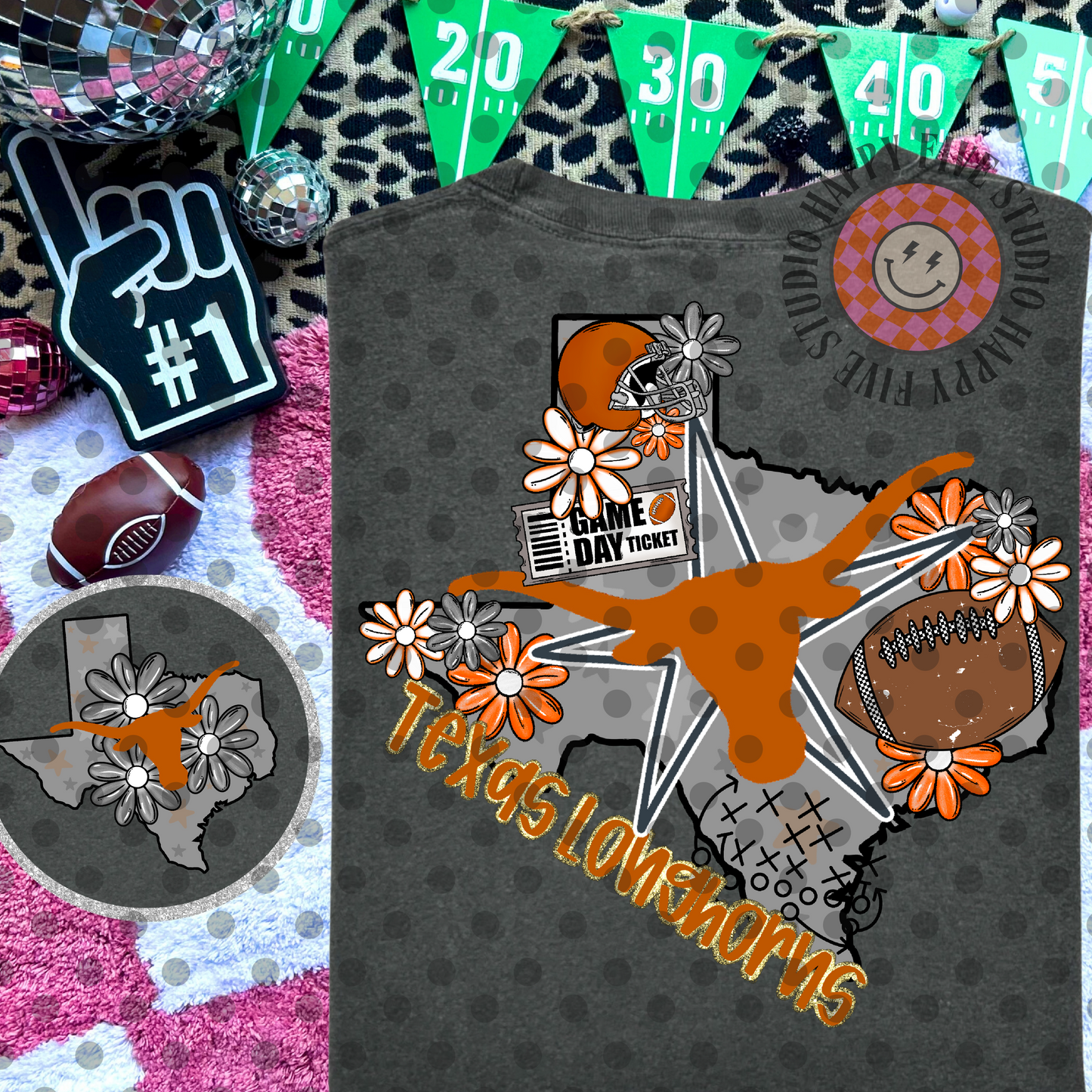 TX Horns Football Collage
