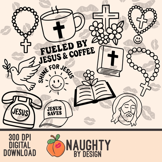 I Love Jesus Outlines