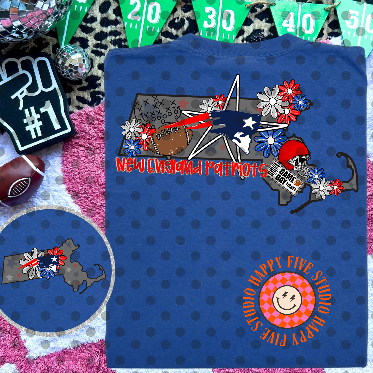NE Pats Football Collage