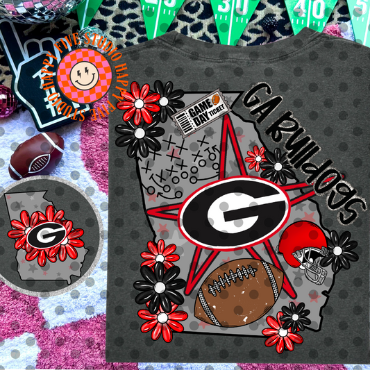 Bulldog Football Collage